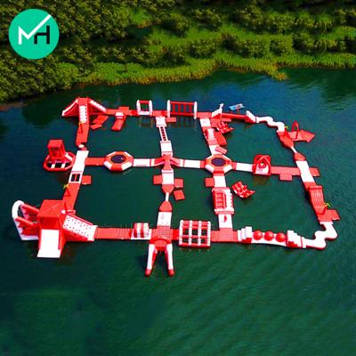 China 0.9mm PVC Tarpaulin Water Park Adult Inflatable Obstacle Course Aqua Park Inflatable Floating Water Park For Sale for sale