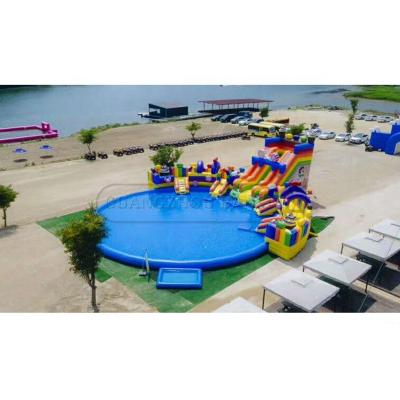 China Extend Swimming Season Water Land Amusement Mobile Inflatable Equipment Park Inflatable Water Park for sale