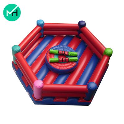 China Entertainment Outdoor Hot Sale Inflatable Wipeout Game Chute Fighting Interactive Funny Sport Game for sale