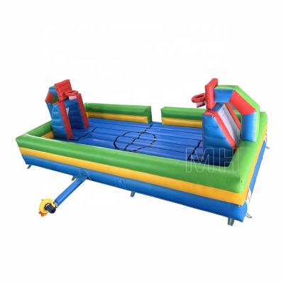 China 0.55mm PVC Tarpaulin Hot Sale Soap Soccer Field High Quality Outdoor Inflatable Basketball Court For Adult for sale