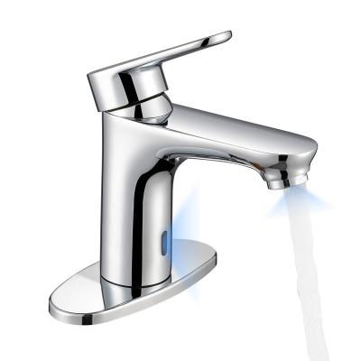 China Thermostatic Faucets CUPC Certificated, Touchless Luxury Bathroom Faucet Automatic Sensor Bathroom Sink Faucet with 1 Handle 2 Sensor for sale