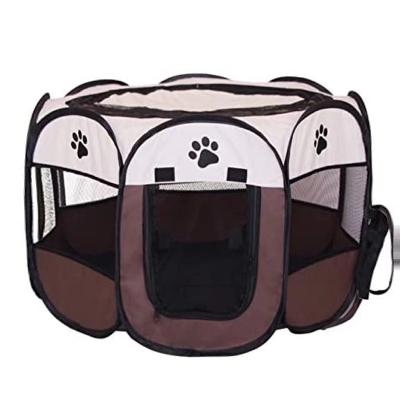 China Oxford Fabric Scratch Resistant Pet Nest Octagon Dog Cage Foldable Barrier Stored Pet Tent for sale