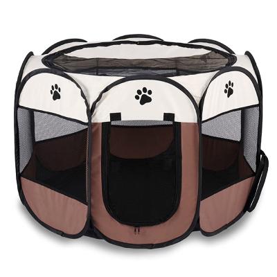 China Pet Travel Folding Oxford Cloth Warm Portable Waterproof Easy Storage Tent Large Fence Stored Breathable Pet Kennel for sale