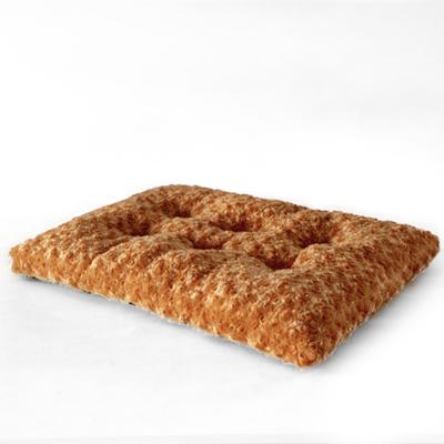 China Factory Direct Stocked Autumn Winter Rose Velvet Cotton Square Raised Khaki Pet Bed Mat for sale