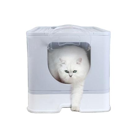 China First Class Fashion Sustainable Luxury Design Fully Enclosed Double Layer Cat Litter Box For Sale for sale