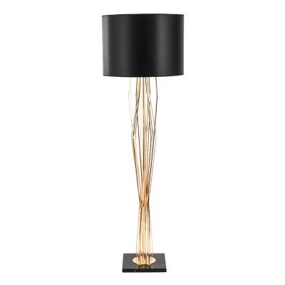 China Modern marble floor lamp china good quality office home decor guzhen electroplating luxury modern floor lamp wholesale for living room for sale