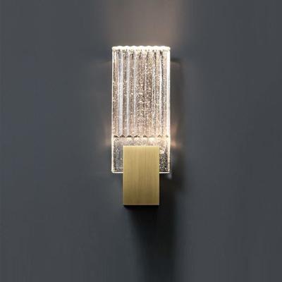 China Modern Luxury Gold Nature Light Bedside Hotel Bedroom Decorative Nordic Indoor Home Wall Mounted Crystal Wall Lamp for sale