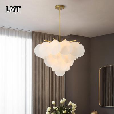 China Export New Design Dining Room Chandelier Modern Nordic Popular European Style Gold Acrylic Pendant Light For Bedroom for sale