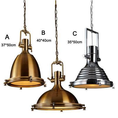 China Industrial Chrome Kitchen Bars Restaurant Industrial Loft Lamp Retro Rustic Bronze Iron Vintage Hanging Pendant Light for sale