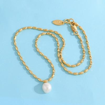 China TRENDY Fashion Rosary Natural Pearl Choker Tasty Sexy Beaded Pendant Necklace For Women Men for sale