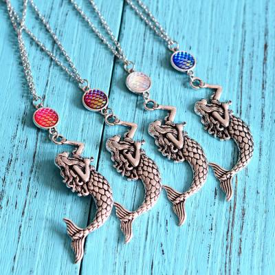 China Alloy Trendy Mermaid Jewelry Fashion Women Pendant Necklace For Her for sale