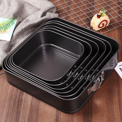 China Living Bottom 6 Square Lock Cake Mold Viable Set Non-Stick Loop Baking Tool Cake Mold Cake Tools For Baking for sale