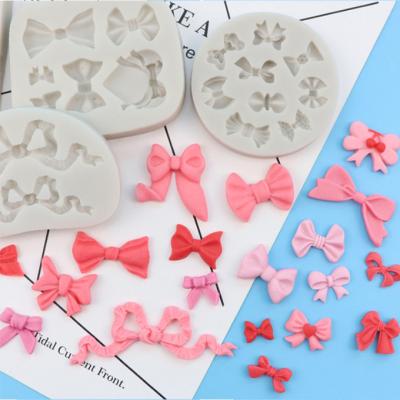 China Viable Variety of Cute Bows Chocolate Mold Cake Mold Fondant Silicone Mold Cake Tools for Cake Decorating for sale