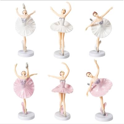 China Ballerina girl viable toy with pedestal decoration toy cake topper toy cake topper for cake decorating for sale