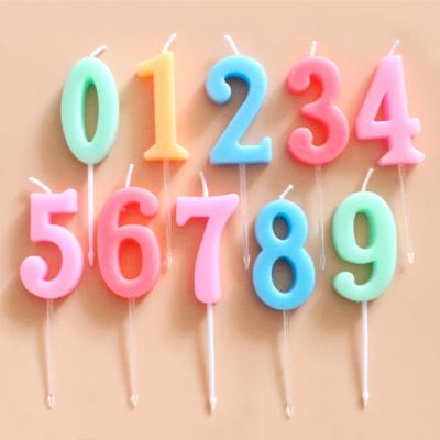 China Birthdays 2021 Birthday Party Candles Kids Number Letter Candle 0-9 Creative Smokeless Wish Candles For Party Decoration for sale