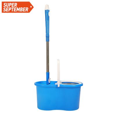 China Hot selling BOOMJOY viable cheap floor cleaning absorbent stick handle easi rotating broom mop set with plastic mop bucket for sale