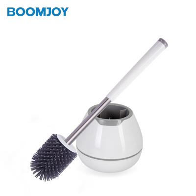 China 2021 Sustainable Creative Toilet Brush Bathroom Apple Shaper Holder Set Healthy For Toilet Cleaning for sale