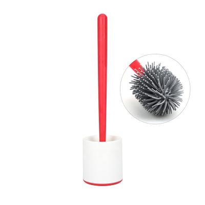 China BOOMJOY Viable Plastic Silicone Cleaning Brush Rubbing Brush For Toilet With Holder for sale