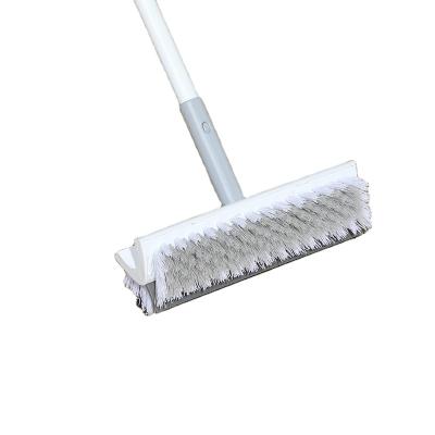 China BOOMJOY Sustainable Multifunctional Cleaner Floor Scrub Double Brush With Adjustable Long Handle for sale