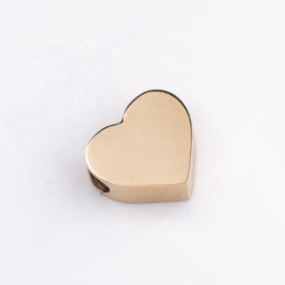 China Personalized Jewelry Making Custom Stainless Steel Heart Charm Bead DIY Bracelet Necklace Making Jewelry Initial Engraved Bead for sale