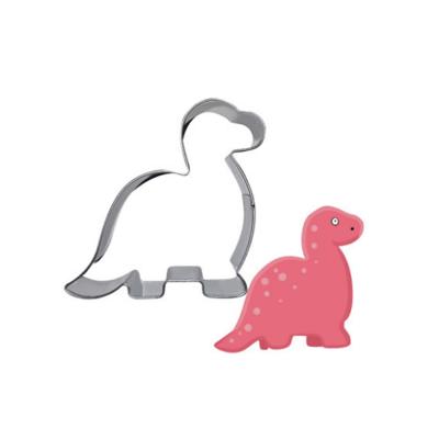 China Sustainable Child's Custom Mold Metal Stainless Steel Dinosaur Cookie Baking Cutter for sale