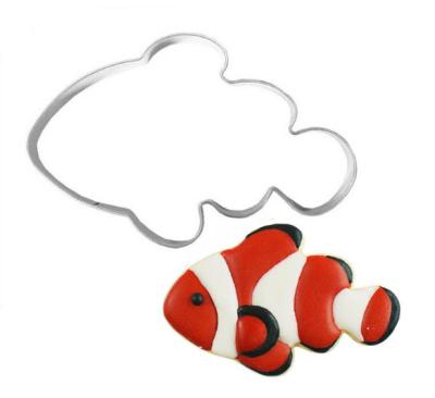 China Sustainable Hot Selling Custom Made Stainless Steel Metal Clownfish Cookie Cutter for sale