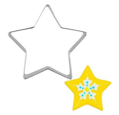 China Custom Sustainable Baking Cookie Mold Metal Stainless Steel Star Cookie Cutter for sale