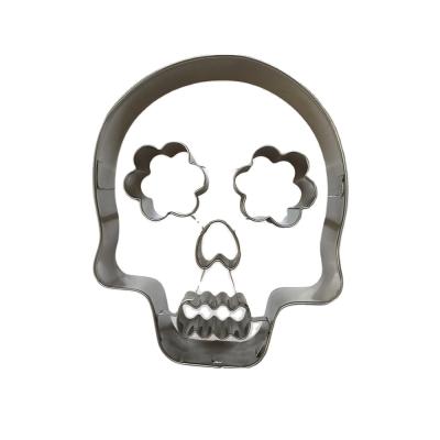 China Sustainable Stainless Steel Metal Halloween Cookie Cutters Custom Skull for sale