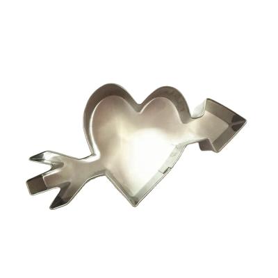 China Viable New Design Shot Heart Cookie Mold Stainless Steel Metal Valentine Heart Cookie Cutters for sale