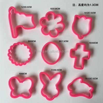 China Sustainable Plastic 9pcs Easter Cookie Cutter And Cookie Cutter for sale