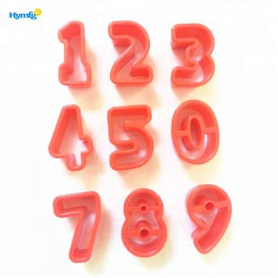 China 9pcs Viable Plastic Figure Number Mimi Small Cookie Cutters for sale