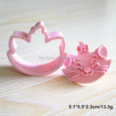 China Sustainable Plastic Cartoon Cat Shaped Cookie Cutters And 3D Cookie Cutter for sale