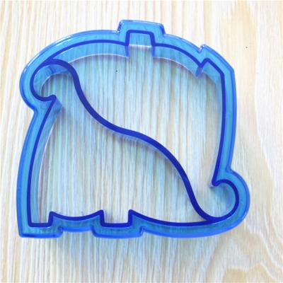 China Sustainable Kids Baking Plastic Mold Dinosaur Sandwich Cutter for sale