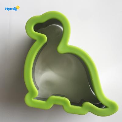 China Viable Child's Tool Plastic Rim Dinosaur Shaped Sandwich Baking Cutter for sale