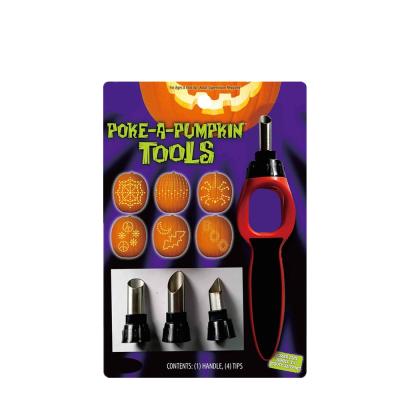 China ABS+stainless steel new design push a pumpkin tool pumpkin carving kit for sale