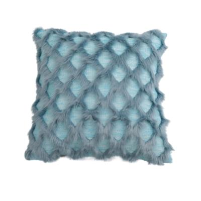 China Hotel Factory Whole Soft Faux Fur Pillow Cushion Covers Sofa With Zipper for sale