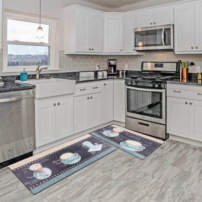 China Non-Slip Printed Kitchen PVC Mat Set Kitchen Blankets for sale