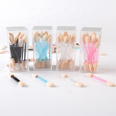 China 12pcs/Box Portable Double-end Eyeshadow Brush Lip Gloss Brush Travel Skin-friendly Disposable Makeup Brushes Makeup Tools for sale