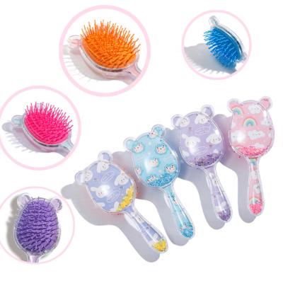 China Panda Shape Hair Brush Comb Cartoon Girls Hair Comb Anti Static Shining Hair Comb Children Massager Air Cushion Hair Brush for sale