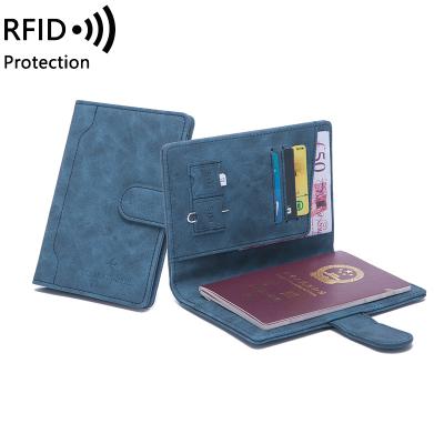 China Fashion Multifunctional Waterproof Passport Wallet Case RFID Document Holder Travel Ticket Passport Holder for sale