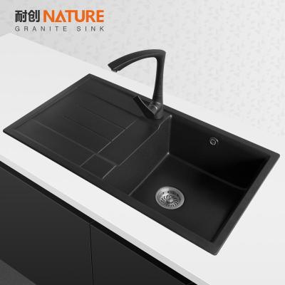 China Without Faucet Granite Kitchen Sink for sale