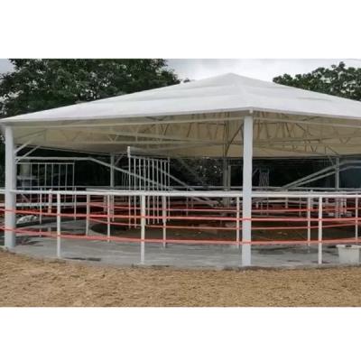 China Durable HDG Horse Walker For Horse To Exercise With Roof With Fence for sale