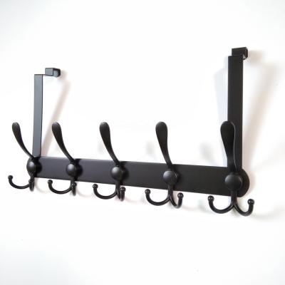 China New Design Sustainable Metal Over The Door Hook Black Coat Hook Robe Hooks for sale