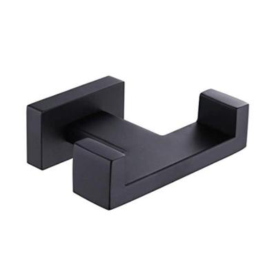 China Modern Minimalist Modern Minimalist Bathroom Metal Hook Wall Mounted Matte Black Coat Hook for sale