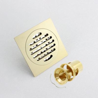 China Easy Clean Copper Brass Floor Drain Strainer Kit With Rollcover For Bathroom Wash Room for sale