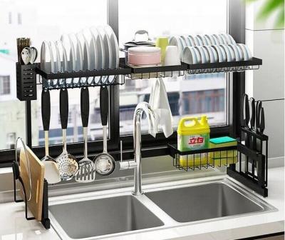 China Sustainable Floating Kitchen Stainless Steel Storage Shelves And Baskets Organize Rack for sale