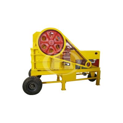 China Hot Sale Mini Stone Portable Diesel Engine Jaw Crusher Low Price for sale