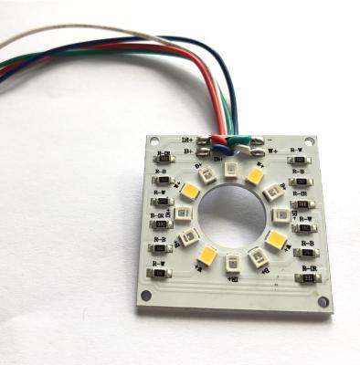 China Custom Aluminum Triple Color LED Medical Camera LED Base 0.6W PCB Board with IR 850nm and 470nm 38mm Blue Square for sale