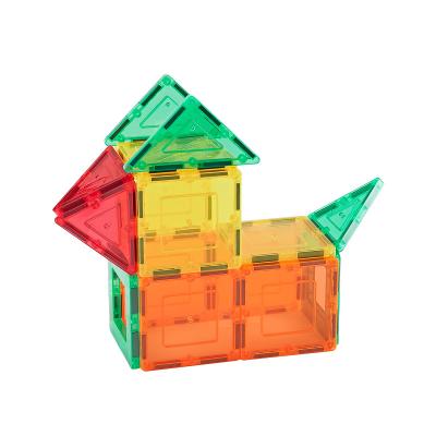 China Construction Toy Improved version of magnetic color window hot-selling tiles PULL BACK educational DIY toy for children for sale