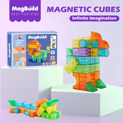 China MagBuild 3D Educational Creative Educational Toys Puzzle Games Building Blocks Set Magnetic Cubes Blocks Set for sale